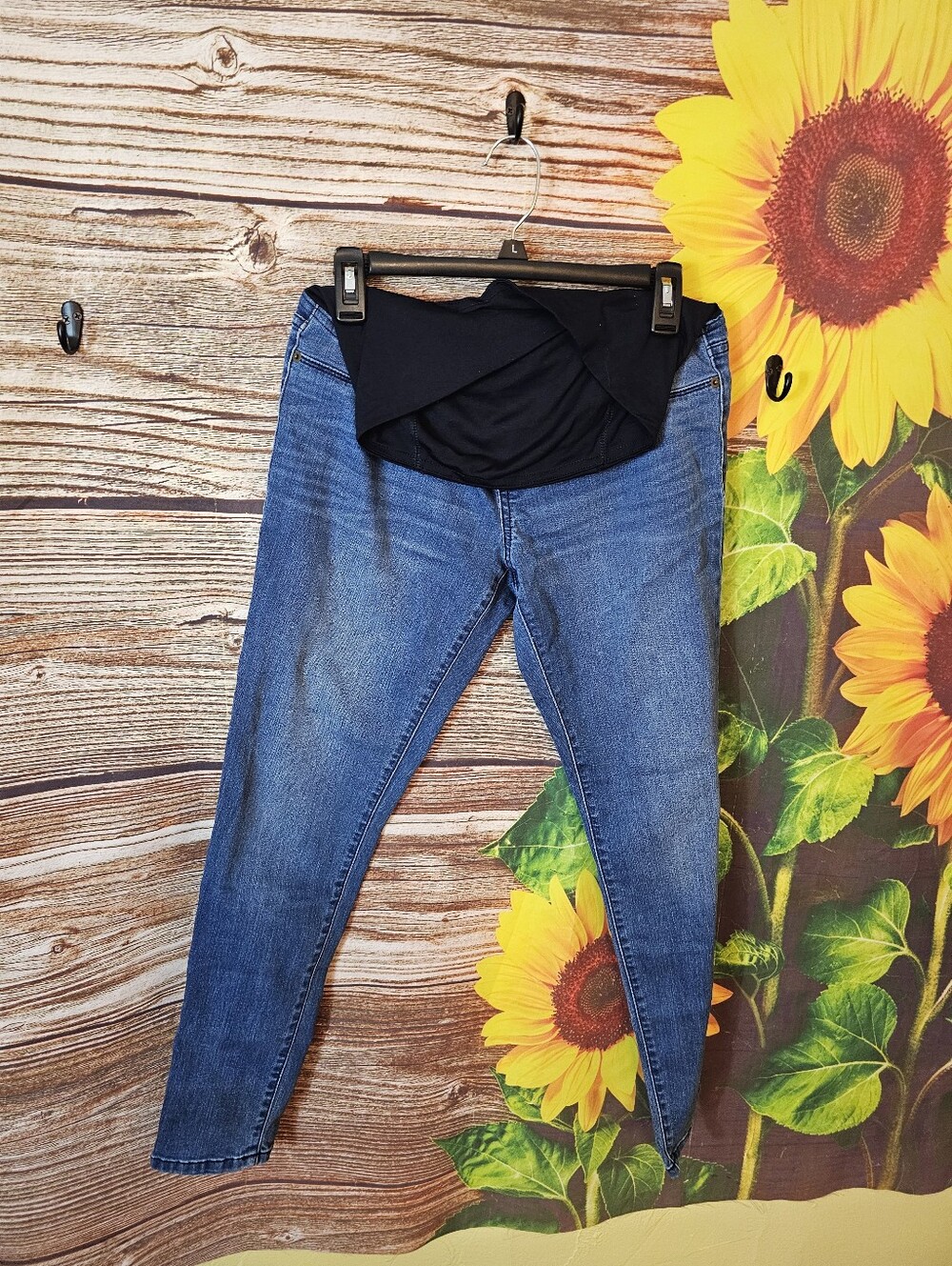 Isabel Maternity by Ingrid & Isabel Blue Jeggings with Black Overband